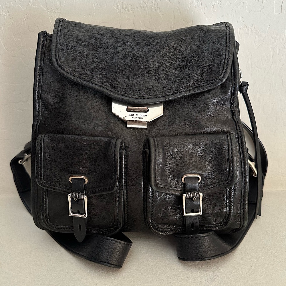 Rag & Bone - Small Field Backpack - black leather